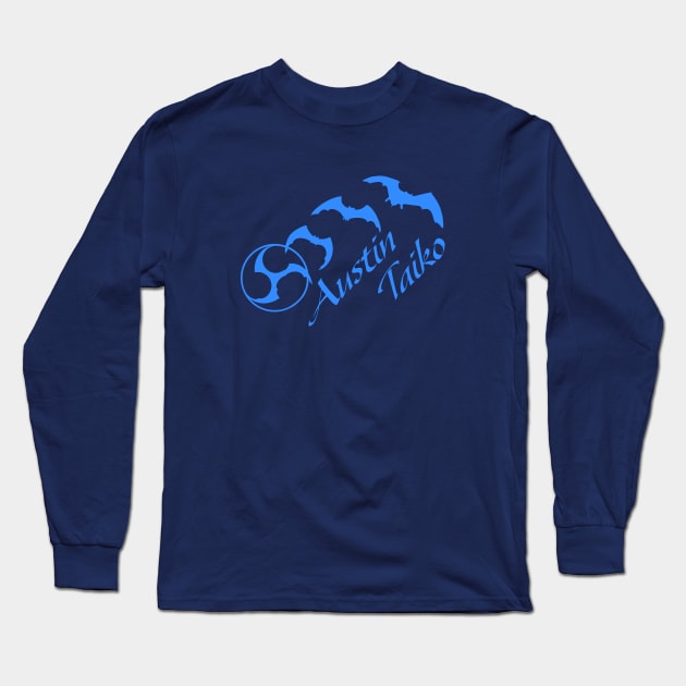 AT Bat Mitsudomoe blue Long Sleeve T-Shirt by Austin Taiko